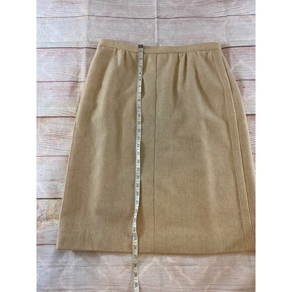 Vintage Dalton Women's Beige Wool Blend Two Piece Suit - 16 - Picture 9 of 14